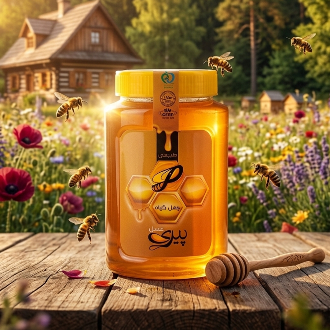 عسل چهل گیاه طبیعی ۱۰۰۰ گرمی عسل پیری