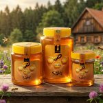 عسل چهل‌گیاه طبیعی عسل پیری در جار شیشه‌ای
