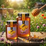 عسل گشنیز طبیعی عسل پیری در جار شیشه‌ای
