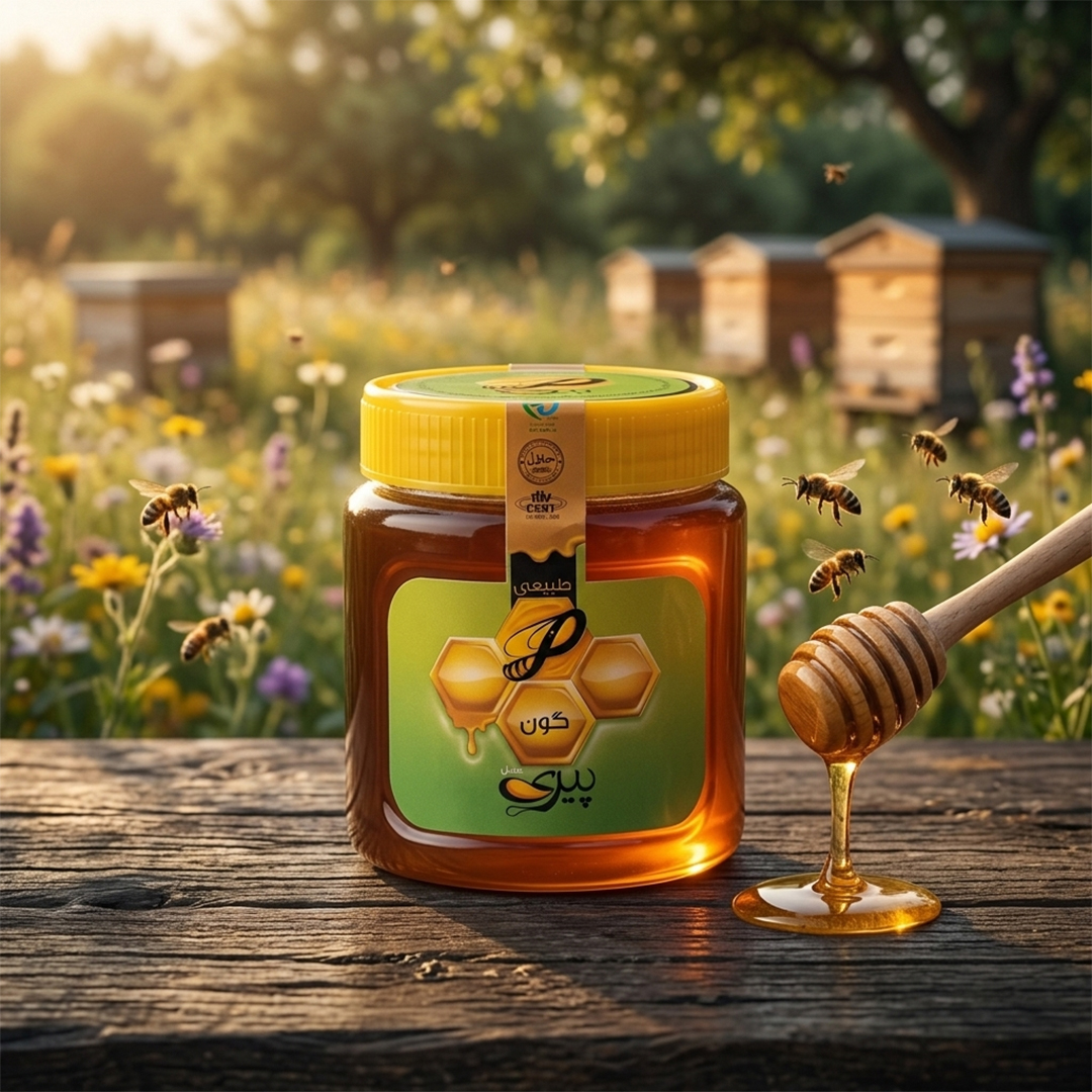 عسل گون طبیعی ۵۰۰ گرم عسل پیری